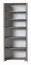 Hinged Door Cabinet Sabadell 03 | Oak / Beige High Gloss | 209 x 80 x 38 cm | Mirrored Door & 5 Shelves