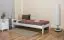 Single bed / Guest bed A8, solid pine wood, white finish, incl. slatted frame - 80 x 200 cm 