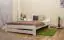 Low foot end bed A9, solid pine wood, white finish, incl. slatted frame - 140 x 200 cm 