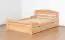Single / Guest bed ' Easy Premium Line ® ' K5,  with 2 drawers and 1 cover panel, 140 x 200 cm Beech solid wood natural, incl. slats