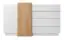 Chest of drawers Gremda 03, Colour: Oak / White - 94 x 160 x 45 cm (H x W x D)