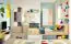 Children's room - TV base cabinet Modave 08, Colour: Oak / White / Grey - Measurements: 42 x 120 x 50 cm (H x W x D)