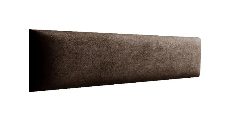 Set of 10 Upholstery Panels | Dark Brown Velour Cover | 60 x 15 cm | Easy-Clean S.I.C. Technology