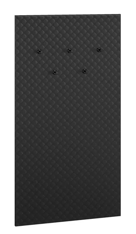 Wardrobe Vacaville 20, Colour: Black - Measurements: 126 x 68 x 3 cm (H x W x D)
