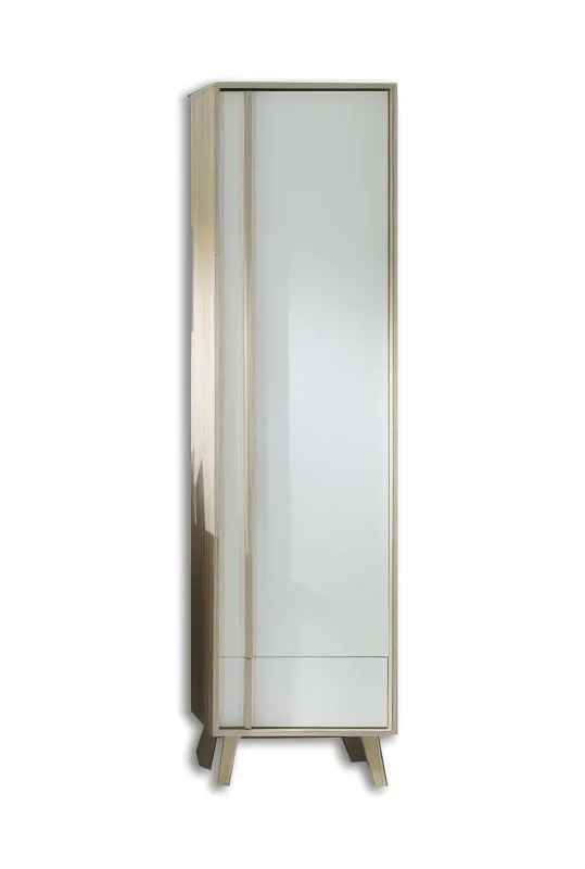 Marousi Shelf | 196 x 51 x 45 cm | Modern Oak Sonoma & White | Space-Saving Storage