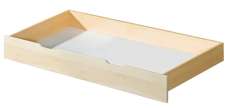 Drawer for bed 39, color: natural, solid - 20 x 75 x 150 cm (H x W x L)