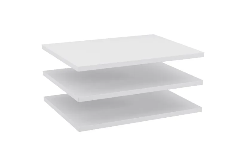 Set of 3 Closet Shelves for Zapopan 36 / 39 / 43 / 46 | White | Modern Design | Easy Assembly
