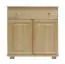 Sideboard 048, 2 door, 1 drawer, solid pine wood, clearly varnished - 100H x 100W x 42D cm 