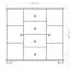 Dresser solid pine wood solid, Alder colours Junco 176 - Measurements: 100 x 90 x 60 cm (h x w x d)