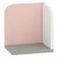 Children's room - Suspended rack / Wall shelf Renton 16, Colour: Platinum Grey / White / Powder Pink - Measurements: 27 x 27 x 20 cm (h x w x d)