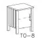Bedside table Milo 18, Colour: White, solid pine wood - Measurements: 52 x 41 x 36 cm (h x w x d)