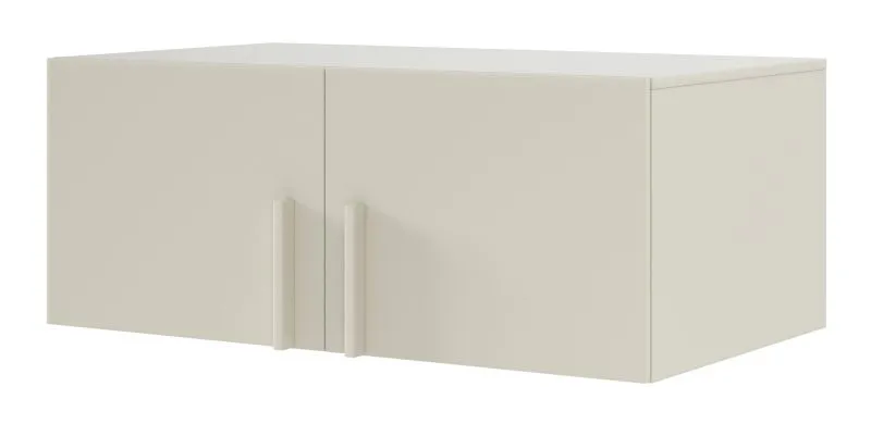 Top unit for closet Edegem 03 | ABS edges | color: cashmere | 100 x 61 x 40 cm | 2 doors | 1 large compartment