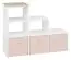 Children's room - Shelf Egvad 12, Colour: White / Beech - Measurements: 95 x 122 x 40 cm (H x W x D), with 3 drawers and 3 compartments