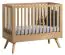 Baby bed / Kid bed Skady 10, Colour: Oak - Lying area: 70 x 140 cm (w x l)