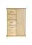  Storage Cabinet Buteo 05, 5 drawer, 1 door, solid pine wood, clearly varnished - H123 x W80 x D40 cm