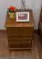 Bedside table 009, solid pine wood, oak finish - H55 x W42 x D47 cm
