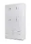 Attachment for Hinged door cabinet / Wardrobe Messini 04, Colour: White / White high gloss - Measurements: 40 x 136 x 54 cm (H x W x D)