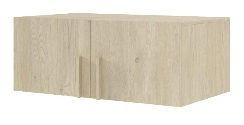 Top unit for closet Edegem 03 | ABS edges | color: oak Cremona | 100 x 61 x 40 cm | 2 doors | 1 large compartment