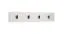 Modern Shoe Rack with Coat Rack Tödi 04 | White Matt | 40 x 84 x 42 cm | 4 Compartments & 4 Hooks