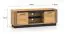TV Cabinet Dagali 08 | Oak & Black | 2 Doors | 4 Compartments | Soft-Close | ABS Edge