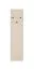 Narrow Coat Rack with Slat Design Petkula 17 | Light Beige | Black Hooks | ABS Edge Protection | 3 Hooks | Sturdy