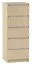 Kiunga 05 chest of drawers, colour: beech / white - Measurements: 112 x 42 x 40 cm (H x W x D)