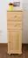 Chest of Drawers Solid Pine | Natural Finish | 2 Drawers, 1 Compartment | 122 x 40 x 47 cm