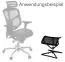 Ergonomic footrest Apolo 34, color: black, with adaptable mesh cover