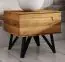 Bedside table Masterton 04 solid oiled Wild Oak - Measurements: 42 x 45 x 45 cm (H x W x D)