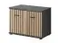 Shoe cabinet with seat cushion Ringerike 14, color: anthracite / oak Artisan - Dimensions: 53 x 60 x 32 cm (H x W x D), with two compartments