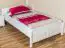 Single bed / Guest bed 117, solid beech wood, white finish - 120 x 200 cm