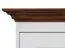 Top for chest of drawers Gyronde, solid pine wood wood wood wood wood wood, Colour: White / Wallnut - 105 x 130 x 35 cm (H x W x D)