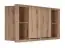 Wall cabinet / Bed superstructure Cerdanyola 15, Colour: Oak / Grey - Measurements: 81 x 175 x 46 cm (H x W x D)