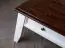 Coffee table Gyronde 06, solid pine wood wood wood wood wood wood, Colour: White / Wallnut - 122 x 71 x 48 cm (W x D x H)
