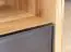 TV base cabinet Salleron 05, solid oiled wild oak, Colour: Natural / Black - Measurements: 54 x 160 x 50 cm (H x W x D)