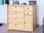 Shoe cabinet solid, natural pine wood Junco 220 - Dimensions 80 x 90 x 40 cm