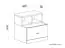 Children's room - Bedside table "Geel" 38, White / Yellow - Measurements: 40 x 40 x 35 cm (H x W x D)
