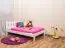 Children's bed / Youth bed A21, solid pine wood, white finish, incl. slatted frame - 120 x 200 cm 