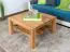 Coffee table Wooden Nature 420 Solid Oak - 80 x 80 x 45 cm (W x L x H)