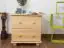 2 Drawer Chest 028, solid pine wood, clearly varnished - 55H x 55W x 47D cm