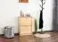 Shoe cabinet 006 solid, natural pine wood - Dimensions 80 x 58 x 29 cm (H x B x T)