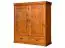 Wardrobe Jabron 02, solid pine wood wood wood wood wood wood, Colour: pine - 142 x 130 x 50 cm (H x W x D)