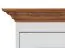 Desk Gyronde 23, solid pine wood wood wood wood wood wood, Colour: White / Oak - 77 x 155 x 53 cm (H x W x D)