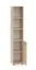 Shelf | Color: Lindberg Oak | narrow | 1 hinged door | soft-close feature | 5 compartments | 39 x 34 x 203 cm | for the office and home office | lockable door
