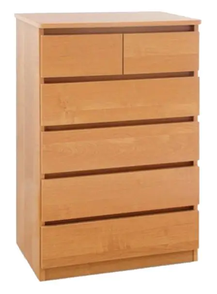 Chest of drawers Kebumen 22, Colour: Alder - Measurements: 102 x 65 x 42 cm (H x W x D)