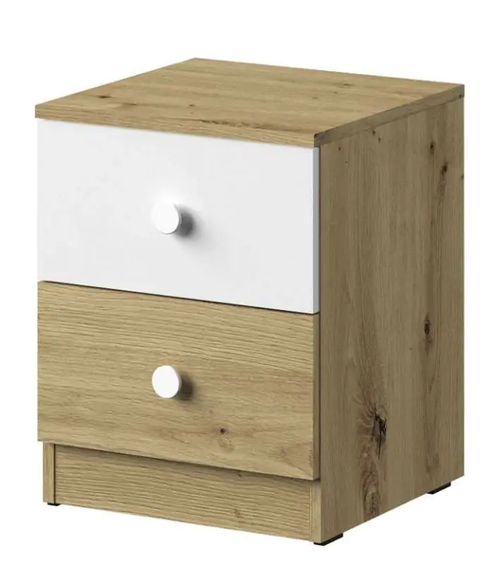 Desk cabinet Sirte 09, Colour: Oak / White matt - Measurements: 50 x 40 x 40 cm (H x W x D)