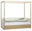 Children bed / Kid bed Minnea 31, Colour: White / Oak - Lying area: 90 x 200 cm (W x L)