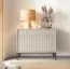 Modern Chest of Drawers Worthing 65 | 2 Drawers & 2 Doors | Cashmere Finish | Black Legs | 83 x 104 x 39 cm