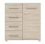 Chest of Drawers | 96 x 90 x 45 cm | Oak & White | Comarca 04 | 1 Door | 4 Drawers | Sleek Two-Tone Design