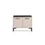 Bench with Storage / Creola 03 Shoe Cabinet | Color: Cashmere | Dimensions: 70 x 34 x 54 cm | Handles: Plastic | 2 doors | Seat made of black velvet